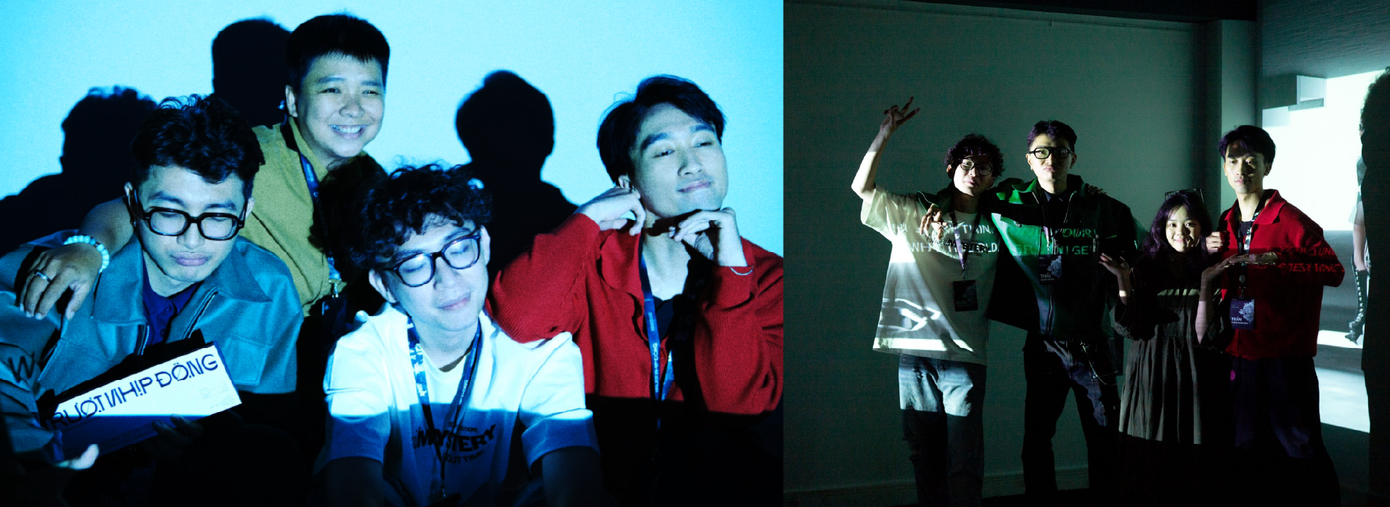 Khách tham quan triển lãm còn có thể tương tác với các tác phẩm. Khách tham quan triển lãm còn có thể tương tác với các tác phẩm.