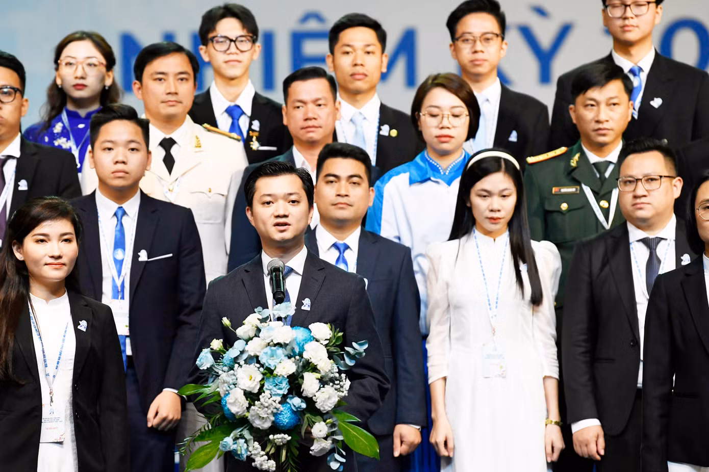 Anh Nguyễn Minh Triết - Bí thư T.Ư Đoàn, Chủ tịch T.Ư Hội Sinh viên Việt Nam phát biểu nhận nhiệm vụ.