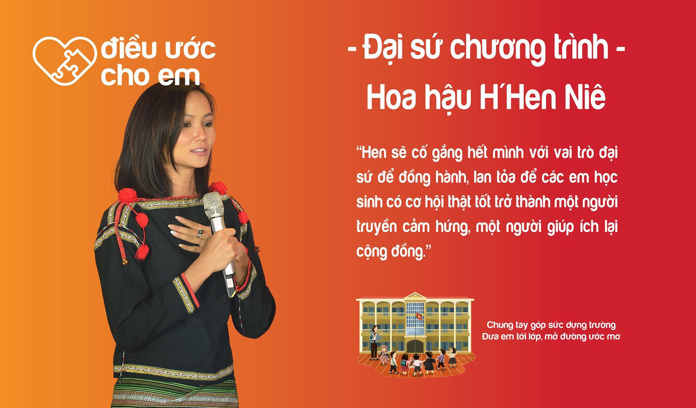 Như vậy, với vai trò là Đại sứ của “Điều ước cho em” Hen sẽ đồng hành xuyên suốt trong các các hoạt động của chương trình.