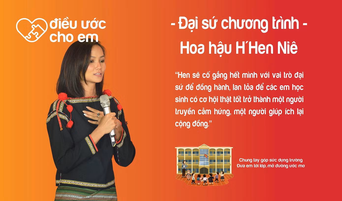 Như vậy, với vai trò là Đại sứ của “Điều ước cho em” Hen sẽ đồng hành xuyên suốt trong các các hoạt động của chương trình.