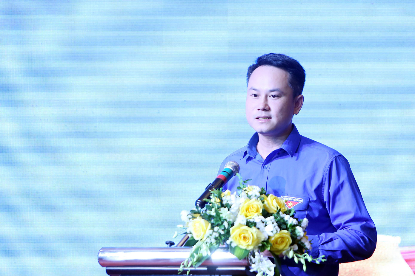 Anh Nguyễn Kim Quy - Phó Chủ tịch thường trực T.Ư Hội LHTN Việt Nam phát biểu tại chương trình.