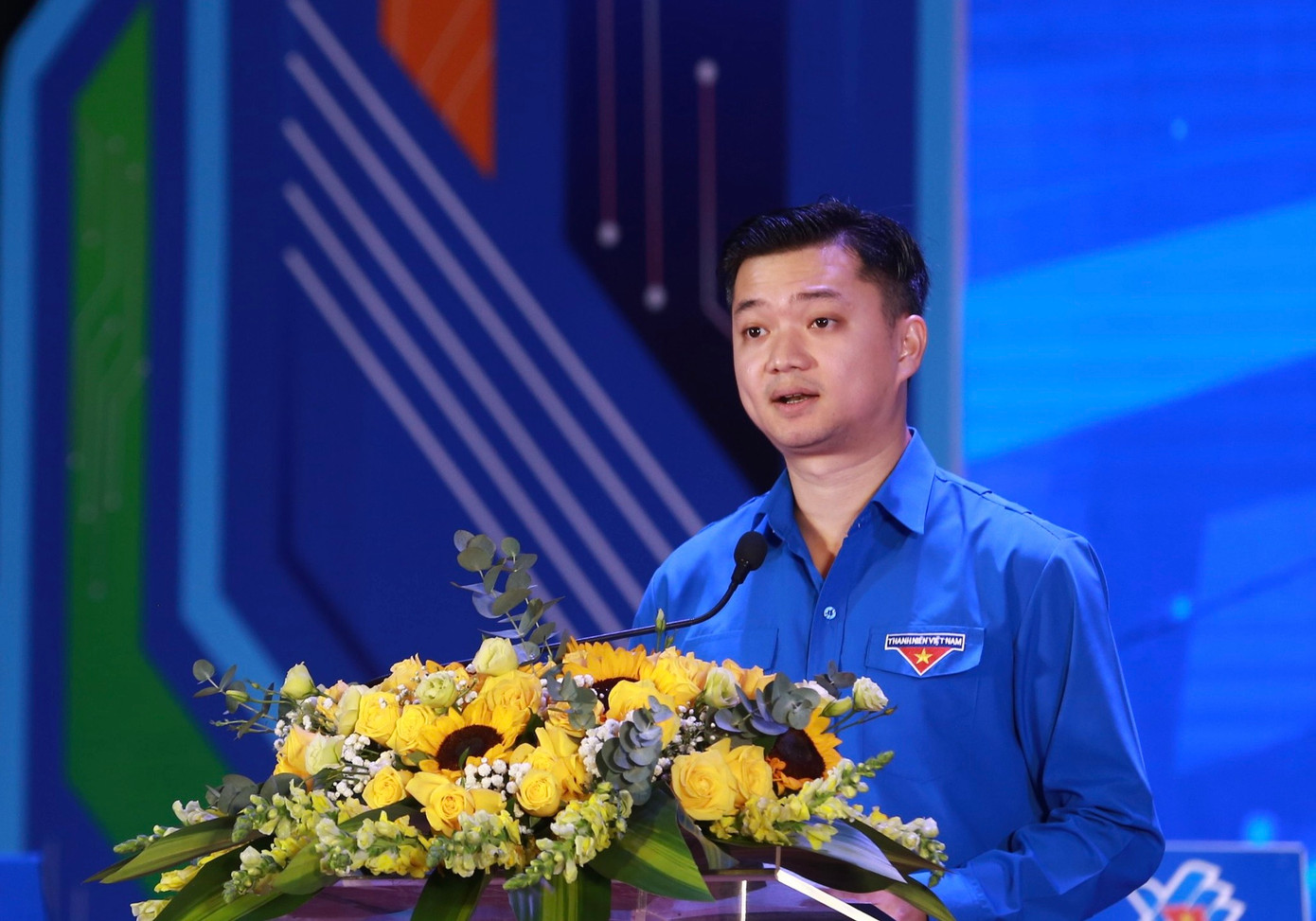 Anh Nguyễn Minh Triết – Bí thư T.Ư Đoàn, Chủ tịch T.Ư Hội Sinh viên Việt Nam, phát biểu khai mạc vòng Chung kết Hội thi.