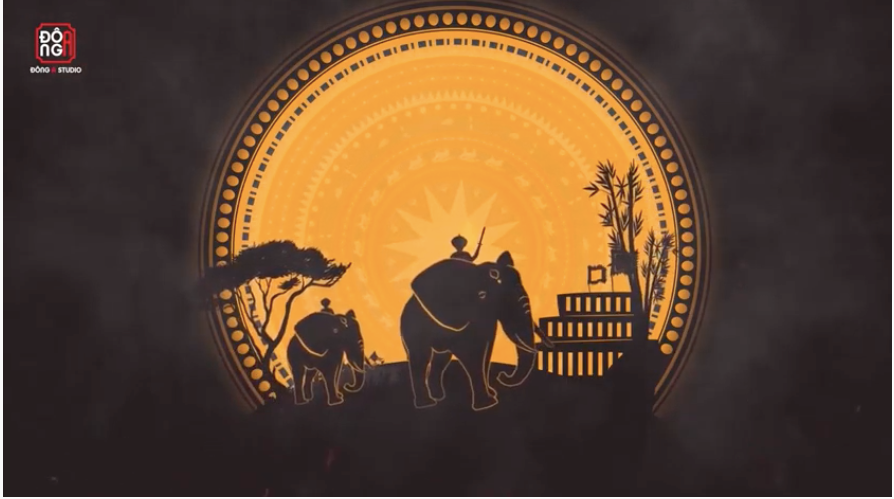 Hình ảnh sinh động của Khởi nghĩa Hai Bà Trưng được nhóm Đông A tái hiện qua video 2D.