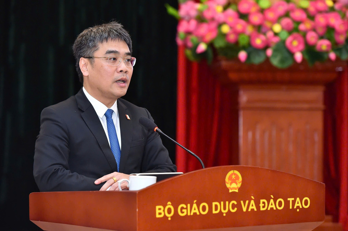 Phó Giám đốc ĐH Bách Khoa Hà Nội Huỳnh Đăng Chính phát biểu tại chương trình. Ảnh: Moet/Trần Hiệp