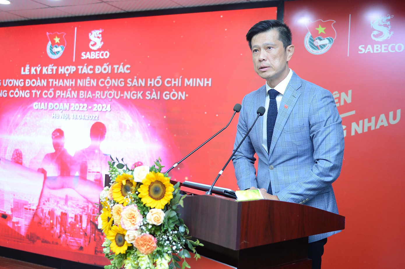 Ông Bennett Neo, Tổng Giám đốc Sabeco phát biểu tại lễ ký kết.