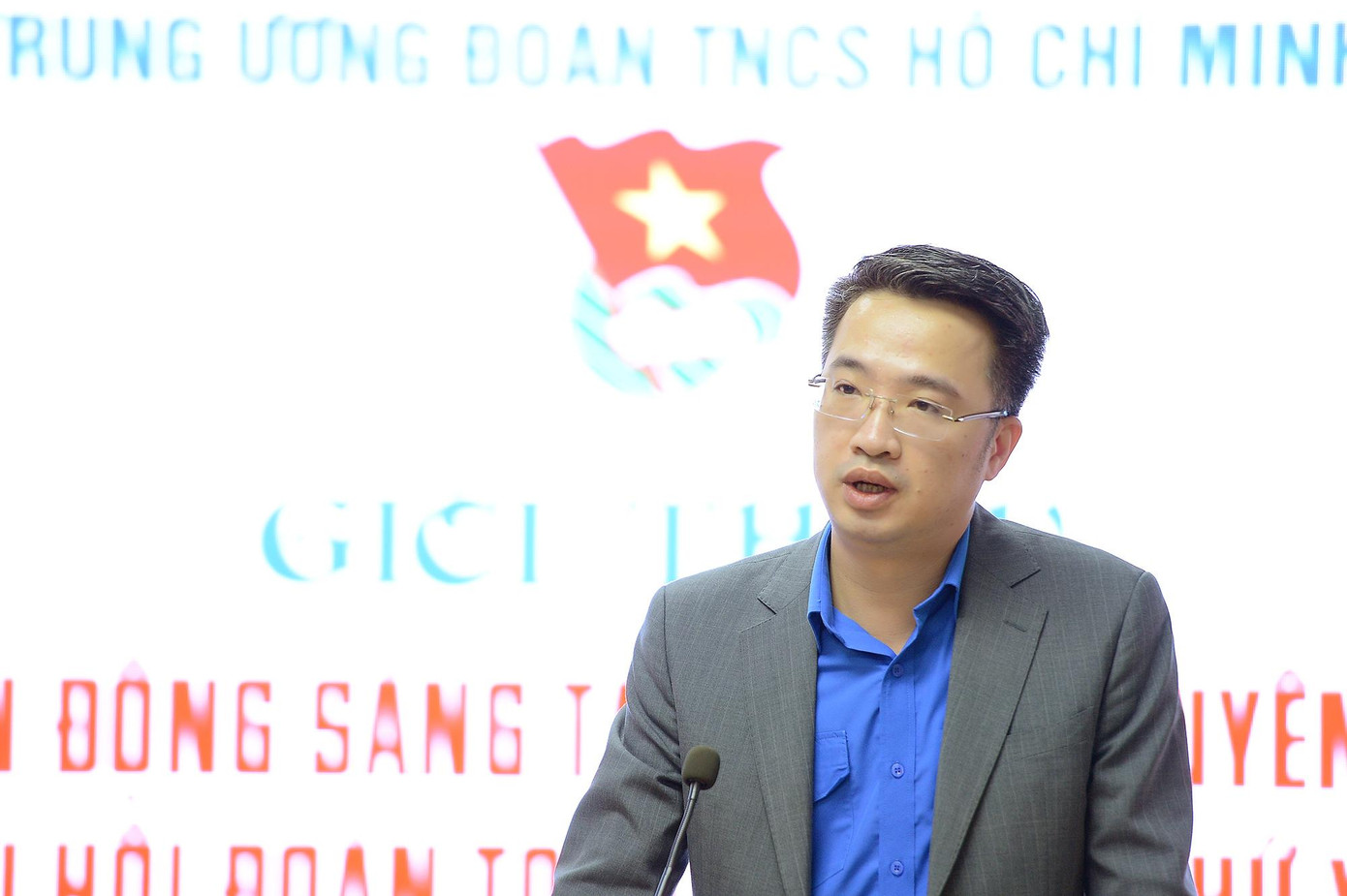 Anh Nguyễn Tường Lâm - Bí thư T.Ư Đoàn phát biểu tại chương trình. Anh Nguyễn Tường Lâm - Bí thư T.Ư Đoàn phát biểu tại chương trình.