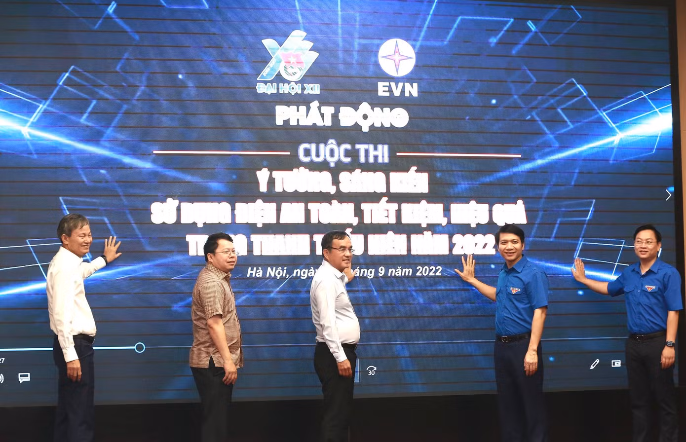 Sáng ngày 13/9, T.Ư Đoàn, Tập đoàn Điện lực Việt Nam phát động Cuộc thi “Ý tưởng, sáng kiến sử dụng điện tiết kiệm, an toàn, hiệu quả trong thanh thiếu niên”, năm 2022.