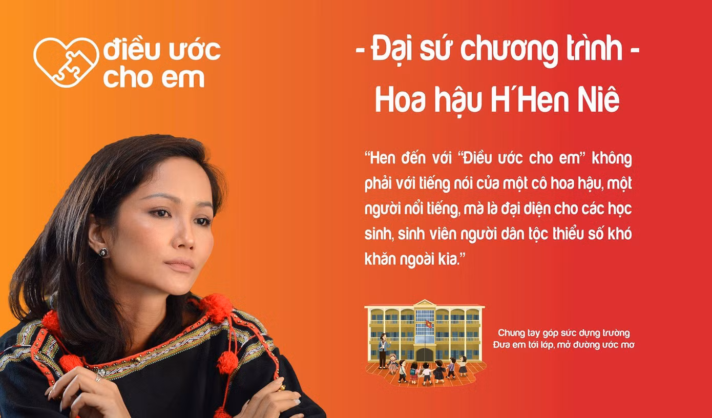 Tại buổi lễ ra mắt chương trình “Điều ước cho em” vừa qua tại Hà Nội, Hoa hậu H’Hen Niê đã đến cùng tham dự và chia sẻ với chương trình những thông điệp truyền cảm hứng của mình và chính thức đồng hành cùng “Điều ước cho em” trong thời gian sắp tới.