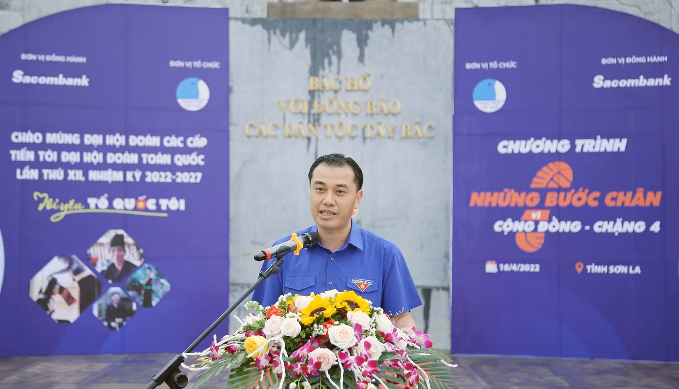 Anh Nguyễn Hải Minh, Phó Chủ tịch thường trực T.Ư Hội LHTN Việt Nam phát biểu khai mạc chương tình.