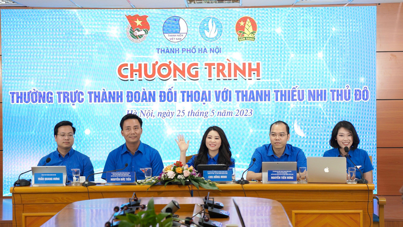 Thường trực Thành Đoàn Hà Nội tổ chức chương trình Đối thoại với thanh, thiếu nhi Thủ đô. Thường trực Thành Đoàn Hà Nội tổ chức chương trình Đối thoại với thanh, thiếu nhi Thủ đô.