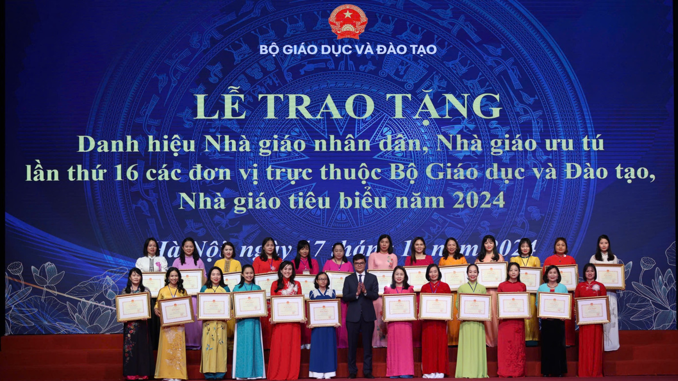 Anh Bùi Quang Huy - Ủy viên dự khuyết T.Ư Đảng, Bí thư thứ nhất T.Ư Đoàn trao Bằng khen cho các Nhà giáo tiêu biểu, năm 2024. Anh Bùi Quang Huy - Ủy viên dự khuyết T.Ư Đảng, Bí thư thứ nhất T.Ư Đoàn trao Bằng khen cho các Nhà giáo tiêu biểu, năm 2024.