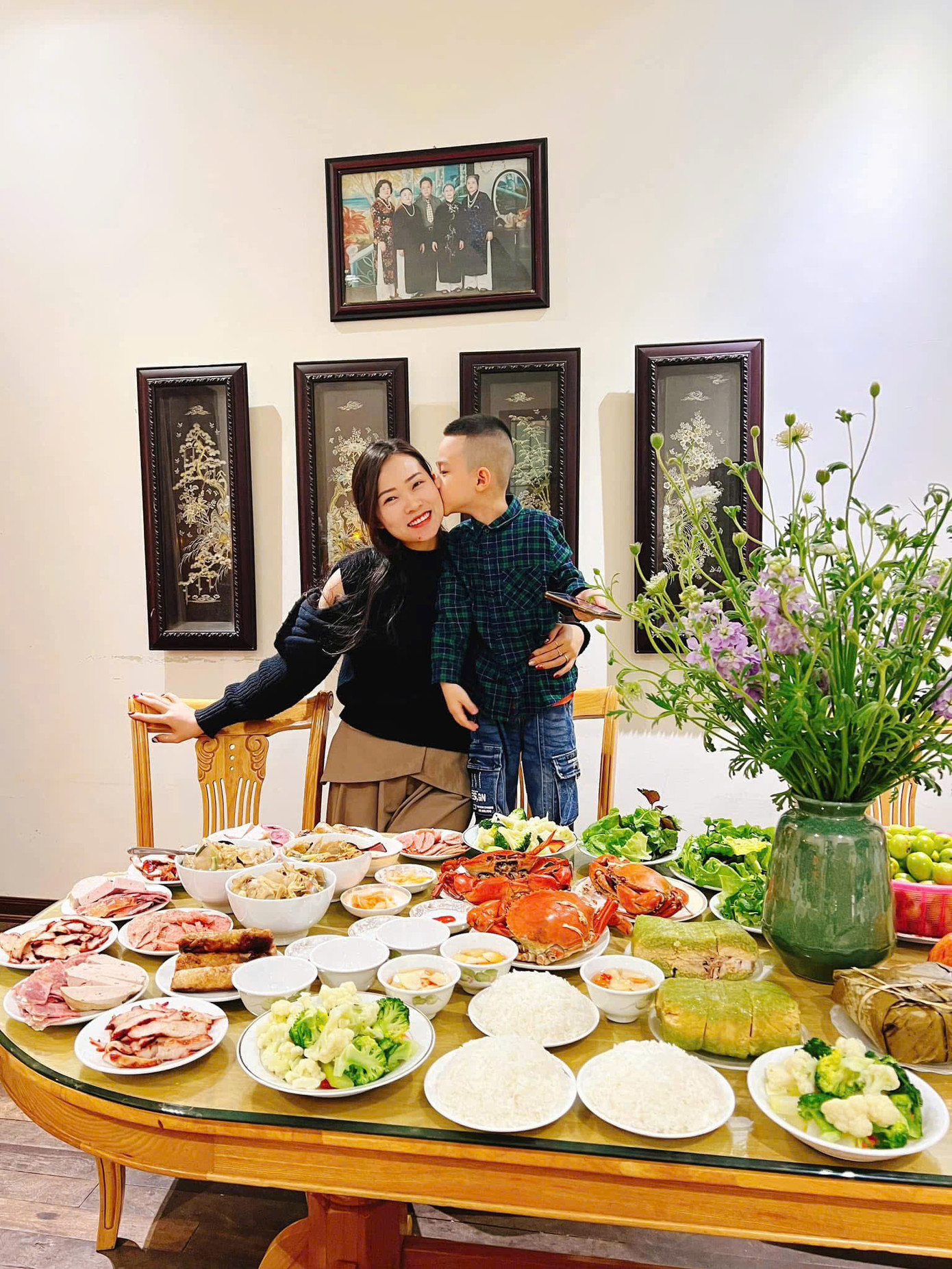 Mâm cơm cúng ngày 23 tháng Chạp.