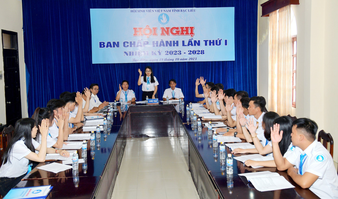 Hội nghị Ban Chấp hành Hội Sinh viên tỉnh Bạc Liêu lần thứ nhất. Hội nghị Ban Chấp hành Hội Sinh viên tỉnh Bạc Liêu lần thứ nhất.