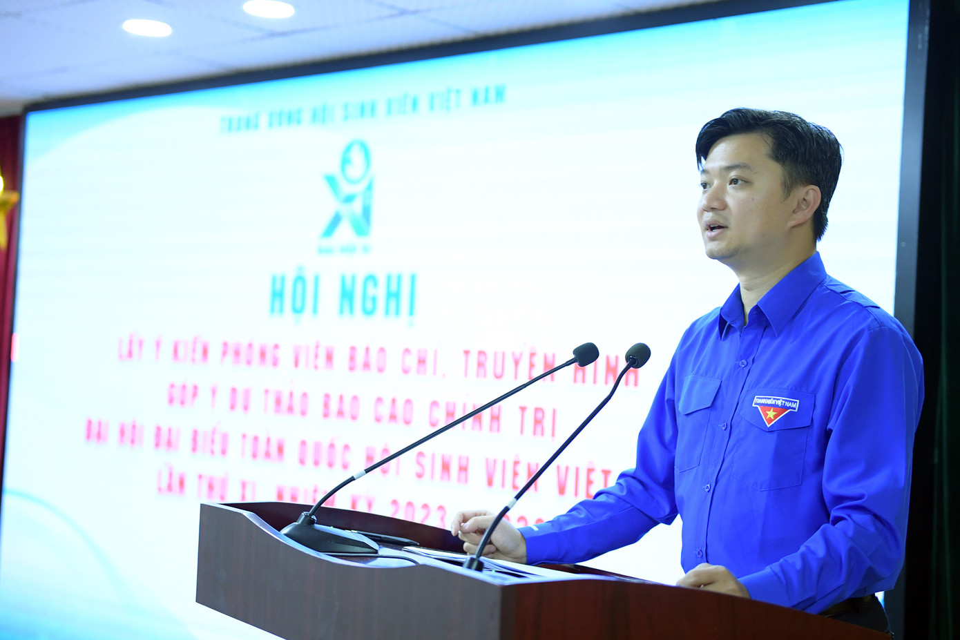 Anh Nguyễn Minh Triết - Bí thư T.Ư Đoàn, Chủ tịch T.Ư Hội Sinh viên Việt Nam, phát biểu tại Hội nghị. Anh Nguyễn Minh Triết - Bí thư T.Ư Đoàn, Chủ tịch T.Ư Hội Sinh viên Việt Nam, phát biểu tại Hội nghị.