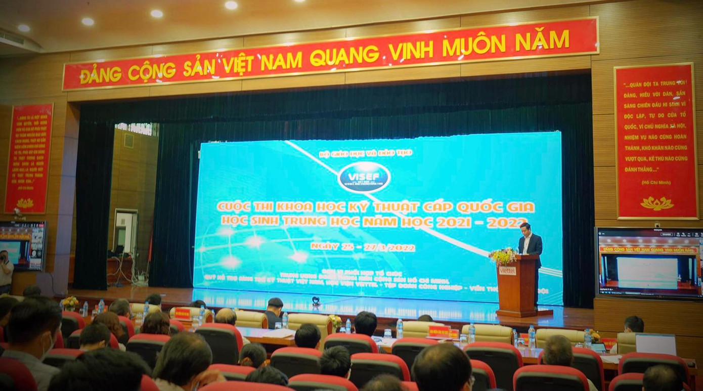 Cuộc thi Nghiên cứu KHKT cấp quốc gia học sinh trung học năm 2021 - 2022 được Bộ GD - ĐT tổ chức bằng hình thức trực tuyến.