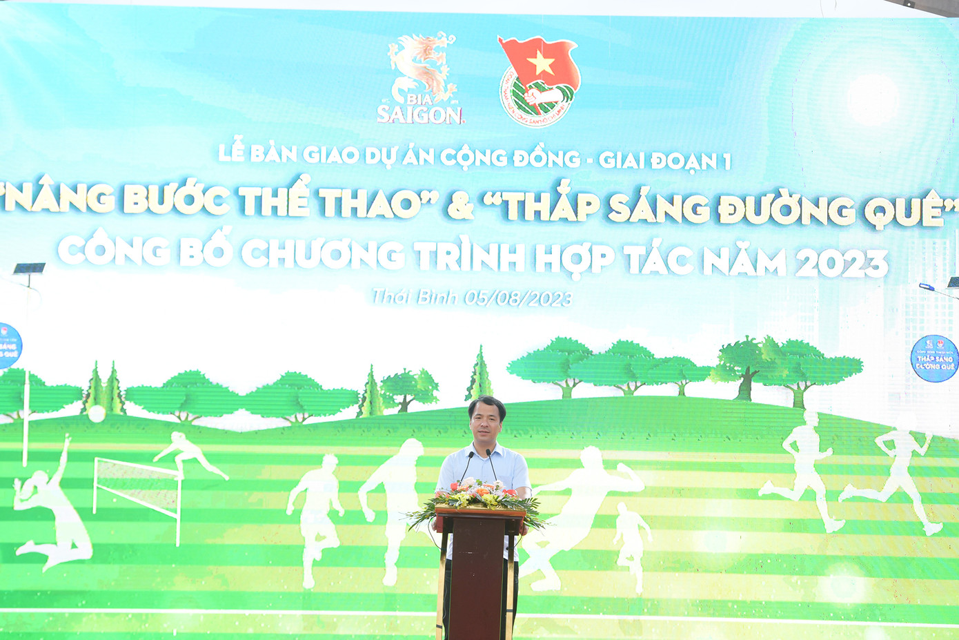 Anh Ngô Văn Cương - Bí thư T.Ư Đoàn, phát biểu tại chương trình.