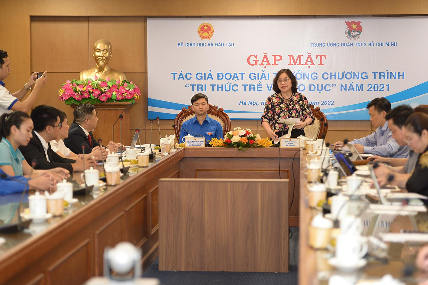 Thứ trưởng Bộ GD - ĐT Ngô Thị Minh phát biểu tại chương trình.