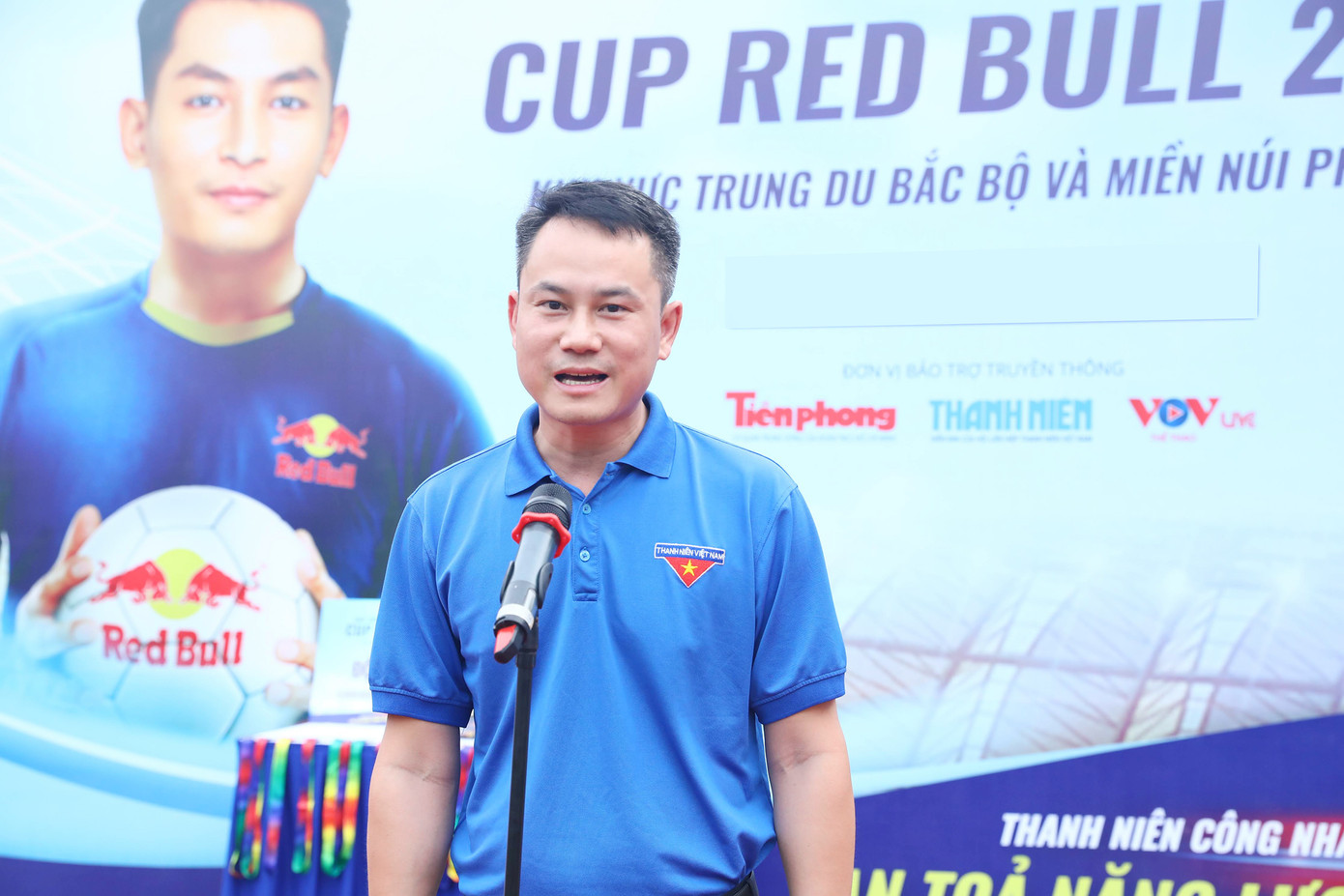 Anh Nguyễn Kim Quy - Phó Chủ tịch thường trực T.Ư Hội LHTN Việt Nam, phát biểu khai mạc chương trình.