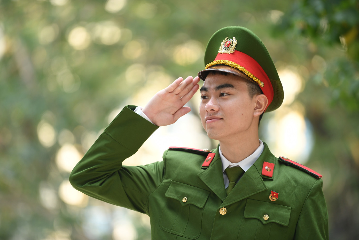 'Sinh viên 5 tốt' Quản Khánh Toàn (Học viện Cảnh sát Nhân dân). Ảnh: DƯƠNG TRIỀU 'Sinh viên 5 tốt' Quản Khánh Toàn (Học viện Cảnh sát Nhân dân). Ảnh: DƯƠNG TRIỀU