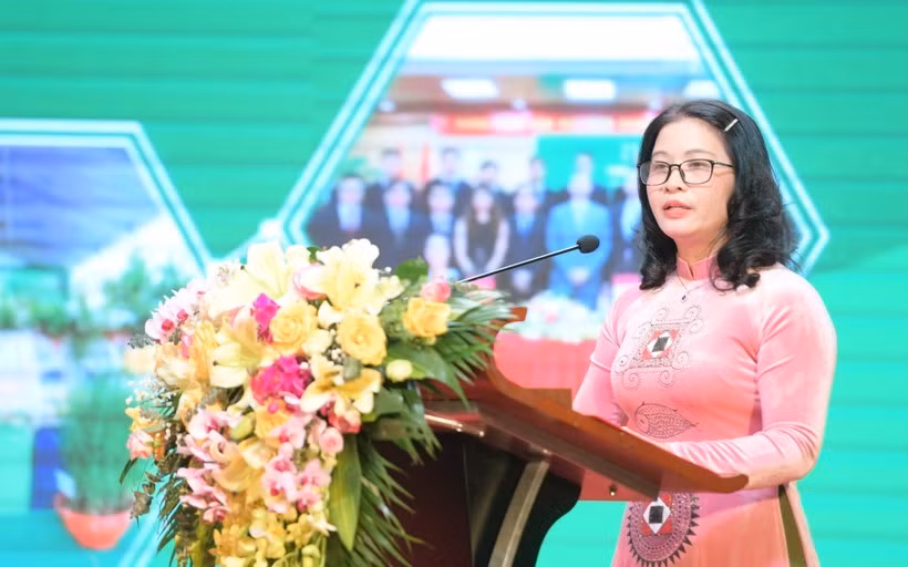 GS.TS Nguyễn Thị Lan - Giám đốc Học viện Nông nghiệp Việt Nam phát biểu khai mạc Hội nghị.