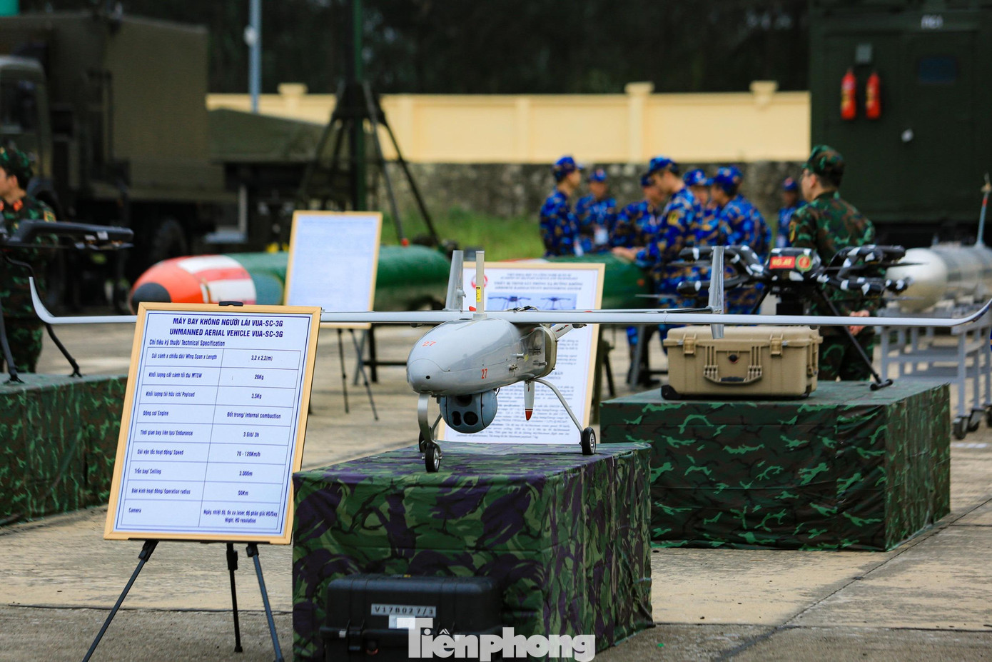 Máy bay không người lái VUA-SC-3G có trần bay 3km và bán kính hoạt động 50km.