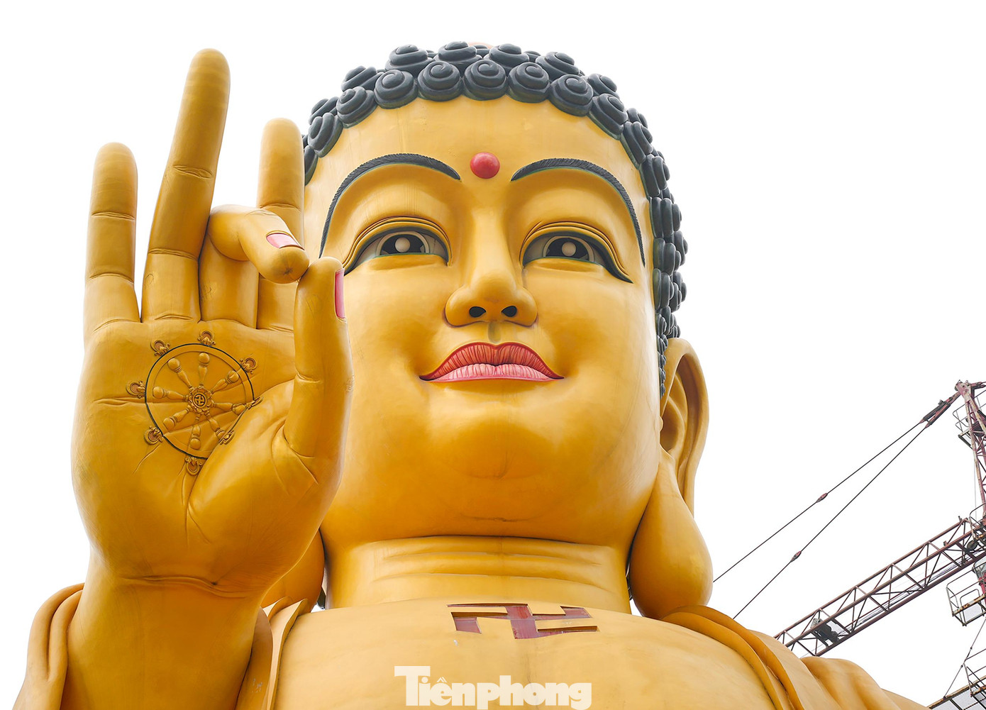 Pho đại tượng phật A Di Đà vì hòa bình thế giới được bắt đầu khởi công từ năm 2015, cao khoảng 72m (được ghi nhận là cao nhất Đông Nam Á), phần đế rộng hơn 1.200m2, được xử lý bằng công nghệ ép cọc bê tông dự ứng lực nên rất vững chắc.