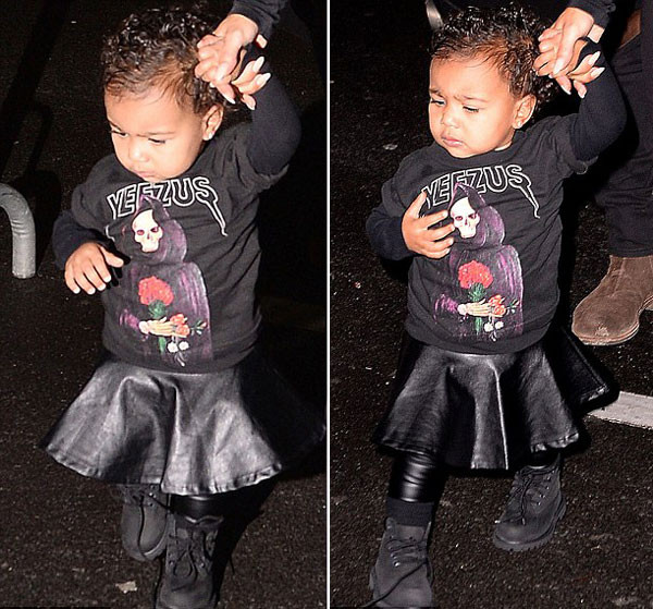 Con gái Kim diện cả 'cây' đen 'ton sur ton' với bố mẹ ảnh 3