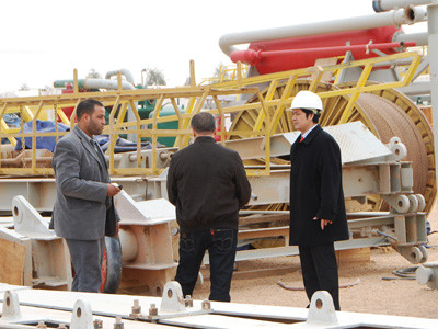 Trịnh Văn Lâm tại nơi tập kết vật liệu khoan