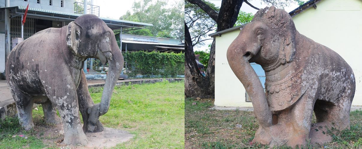 Cặp tượng voi đá thành Đồ Bàn