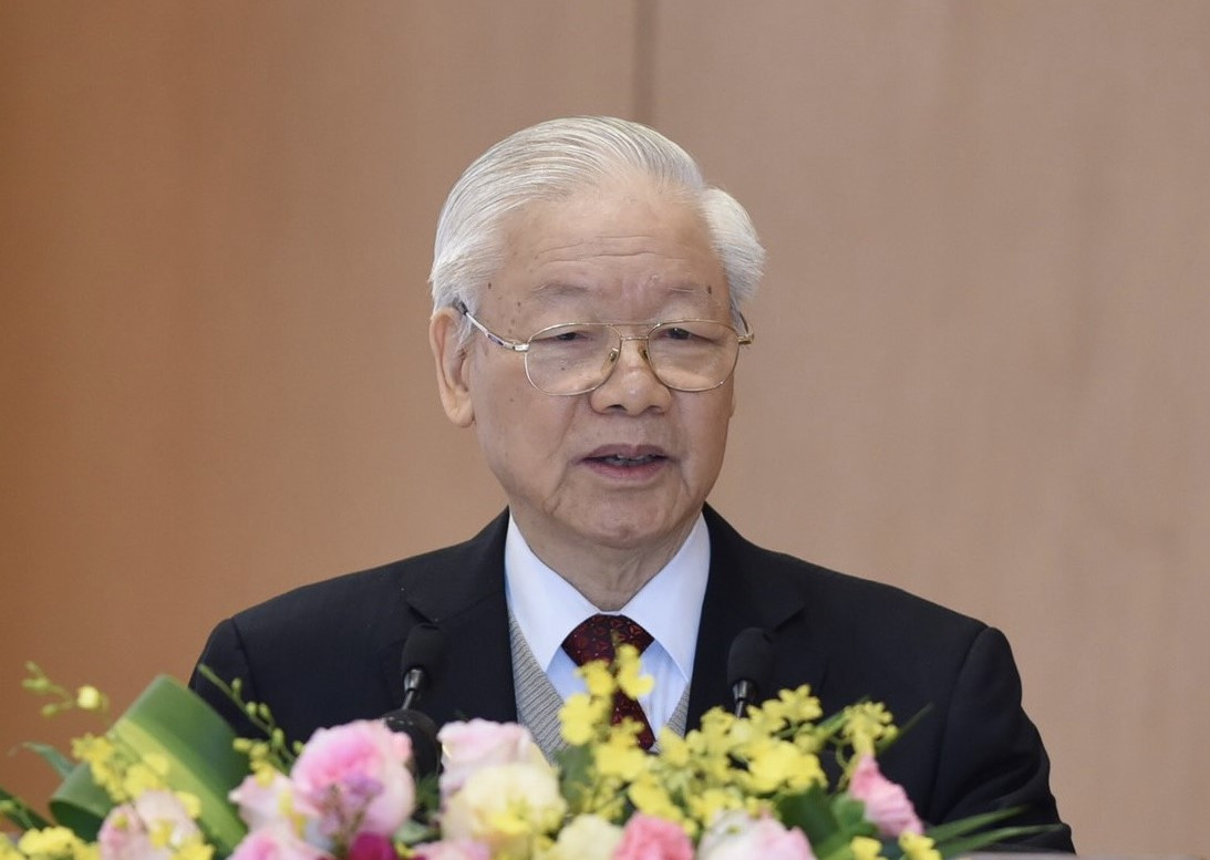 Tổng Bí thư Nguyễn Phú Trọng phát biểu tại hội nghị. Ảnh: Nhật Bắc Tổng Bí thư Nguyễn Phú Trọng phát biểu tại hội nghị. Ảnh: Nhật Bắc