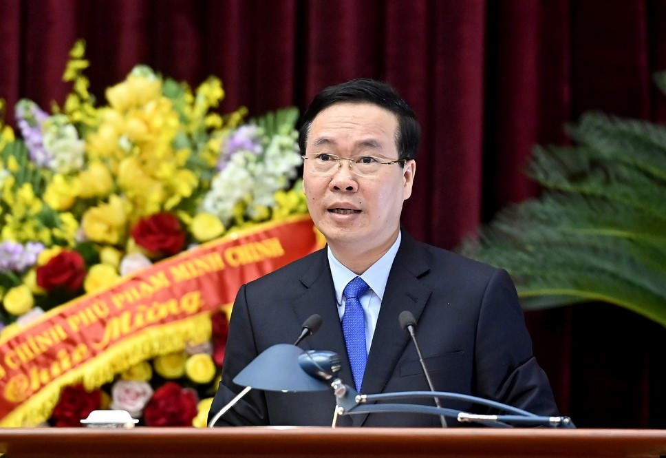 Thường trực Ban Bí thư Võ Văn Thưởng phát biểu tại hội nghị. Ảnh: UBKT T.Ư