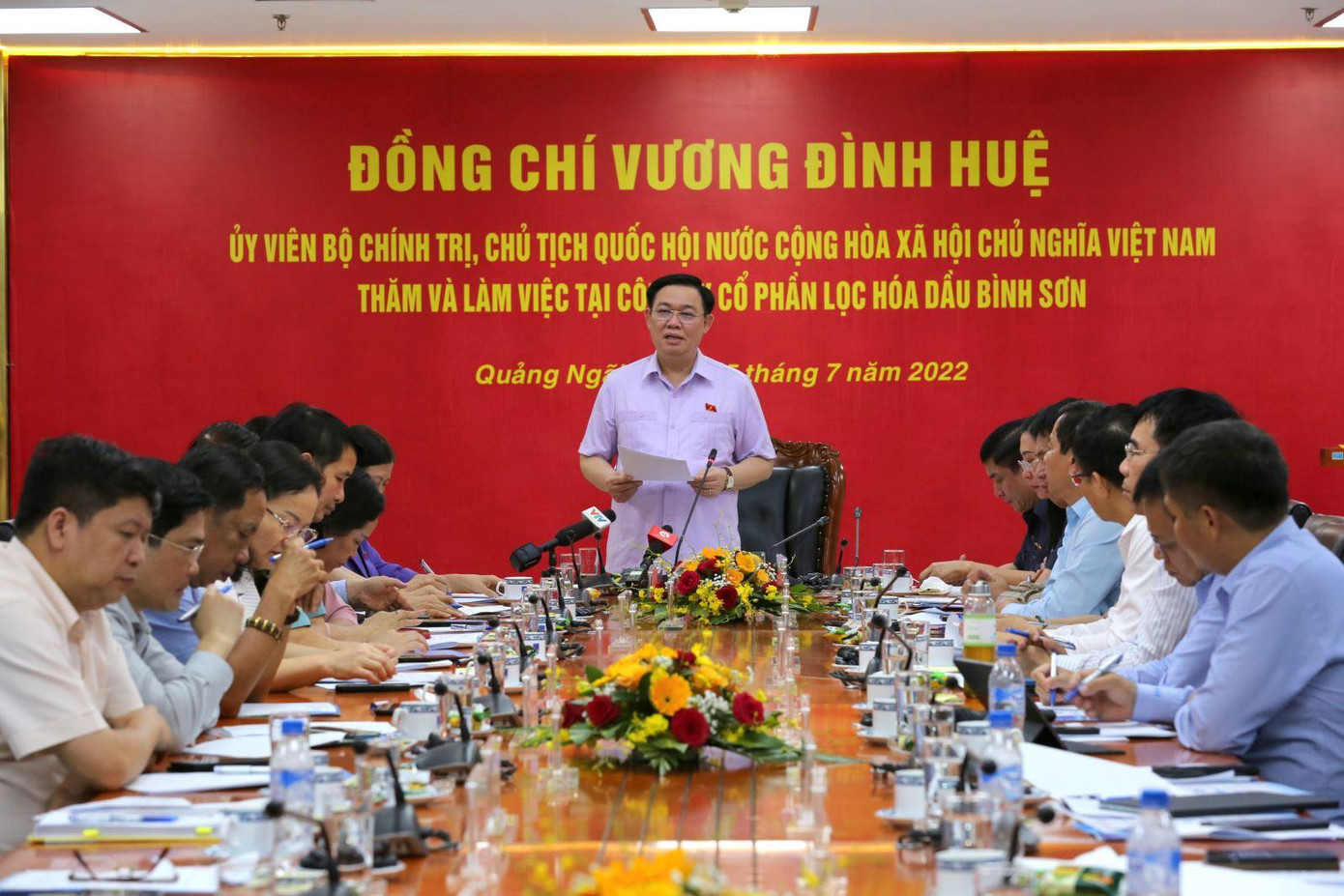 Chủ tịch Quốc hội Vương Đình Huệ phát biểu chỉ đạo tại buổi làm việc Chủ tịch Quốc hội Vương Đình Huệ phát biểu chỉ đạo tại buổi làm việc