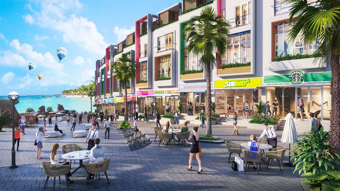 Nhà phố Mũi Né Summerland thiết kế với đa sắc màu gần gũi với thành phố biển mang đến cảm giác tươi mới