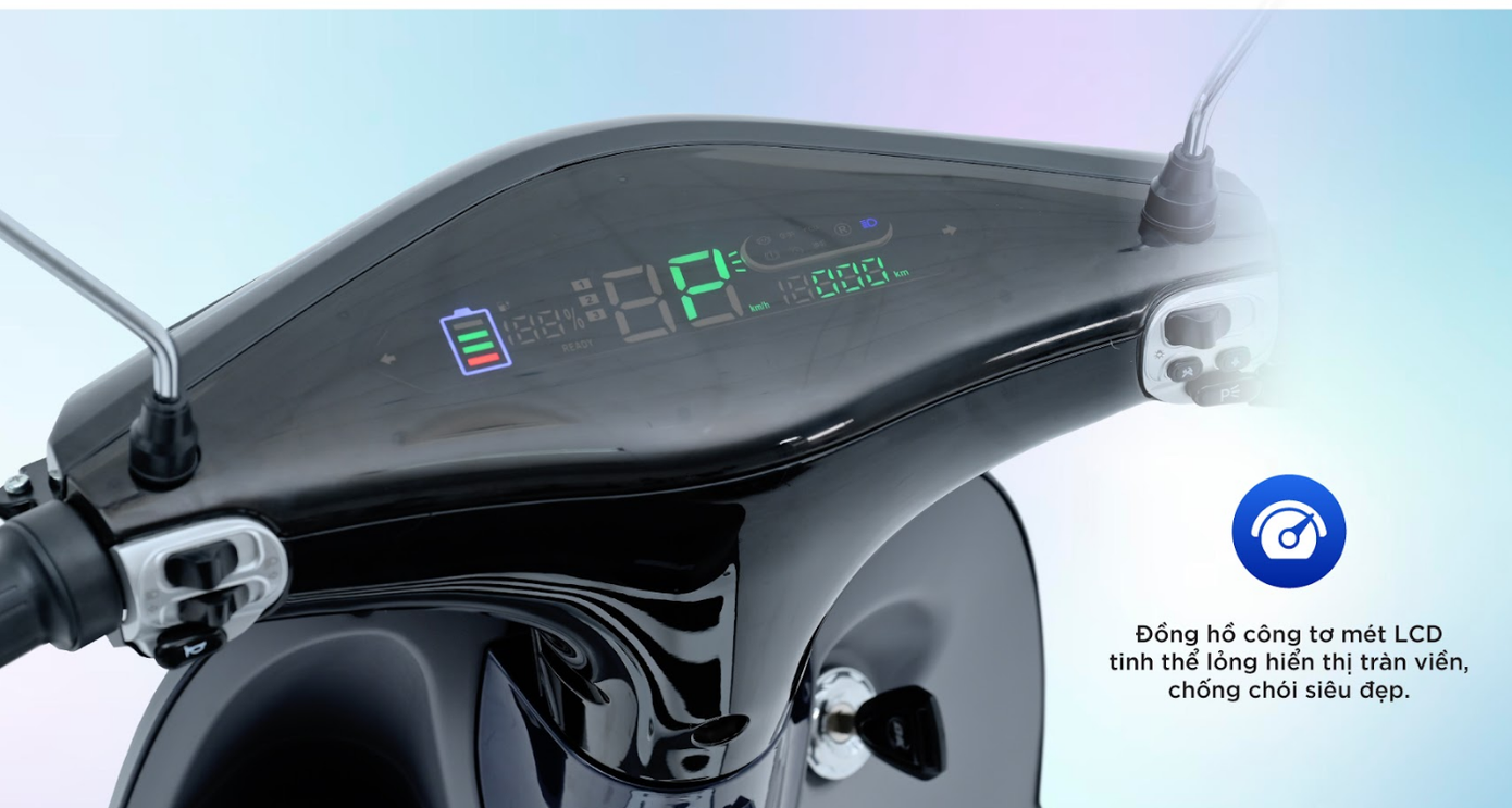 Màn hình LCD hiển thị điện tử tràn viền, tự động điều chỉnh ánh sáng ngay cả dưới ánh nắng rực rỡ. Màn hình LCD hiển thị điện tử tràn viền, tự động điều chỉnh ánh sáng ngay cả dưới ánh nắng rực rỡ.