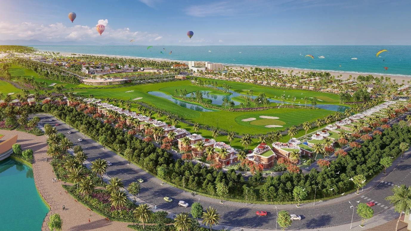 Sân golf 18 hố tiêu chuẩn quốc tế mang lại tiềm năng tăng giá cho Hoa Tiên Paradise. Sân golf 18 hố tiêu chuẩn quốc tế mang lại tiềm năng tăng giá cho Hoa Tiên Paradise.