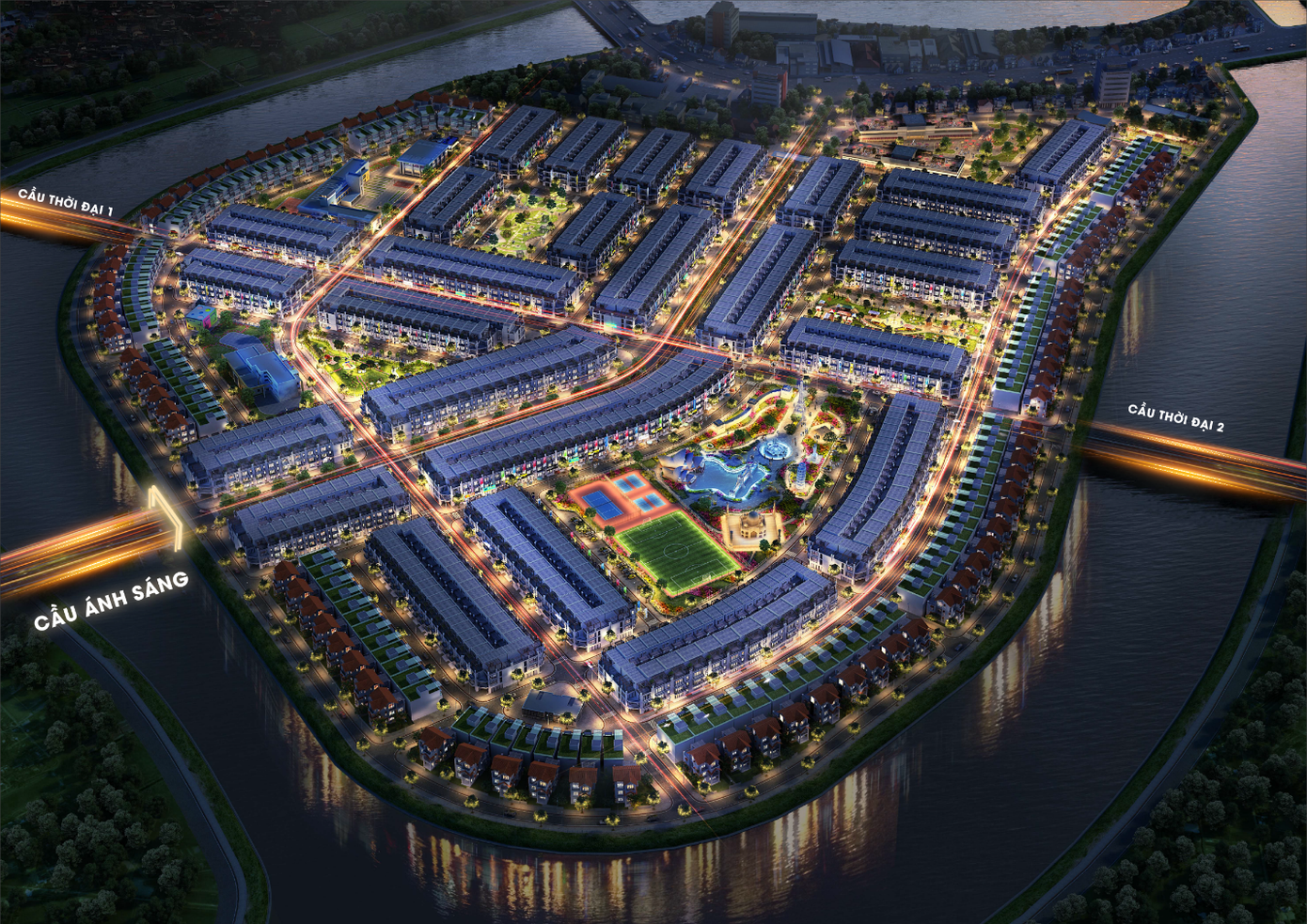 Khu đô thị thương mại và dịch vụ tổng hợp tại xã Diễn Kỷ với đường Quốc lộ 7B.