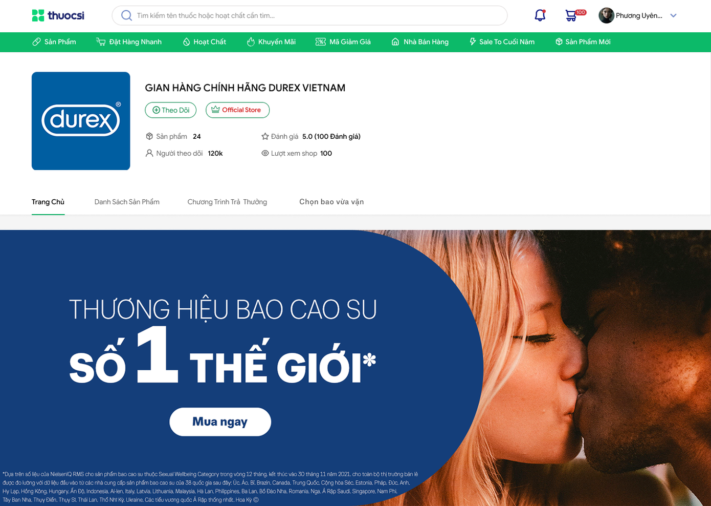 Thuocsi có đầy đủ mặt hàng của Durex nên các nhà thuốc có thể lên đơn cùng một chỗ rất tiện với giá sỉ dù mua lẻ.