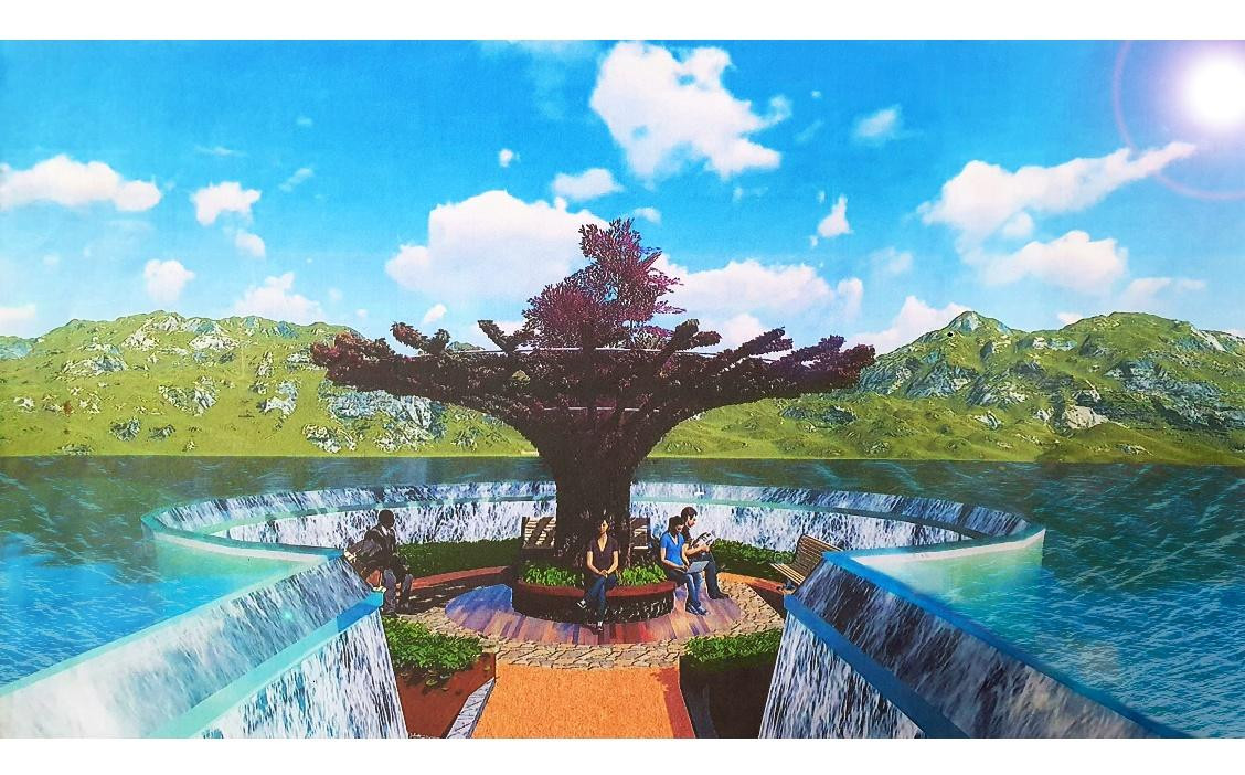 Góc checkin vô cực giữa Hồ Mao sủi đã hoàn thành