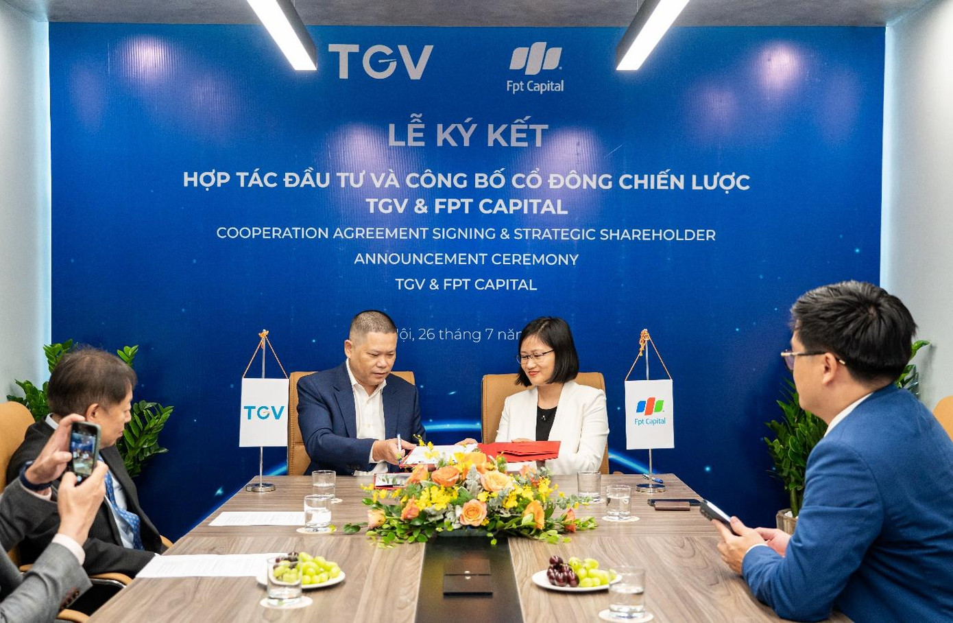 Ngày 26/7/2022 FPT Capital và TGV đã ký kết thỏa thuận hợp tác chiến lược