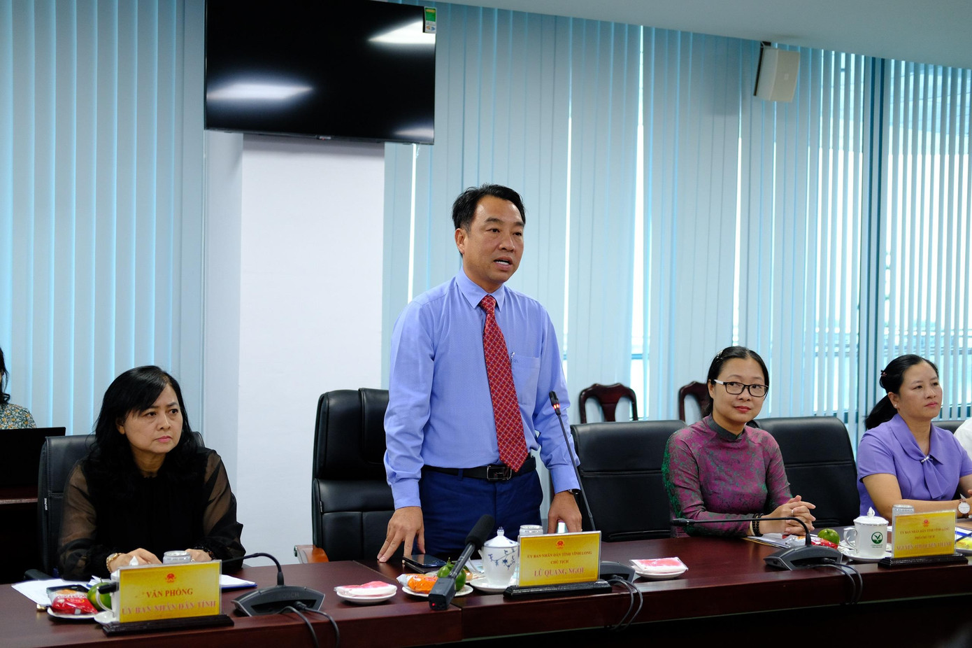 Ông Lữ Quang Ngời - Chủ tịch UBND tỉnh Vĩnh Long phát biểu tại sự kiện