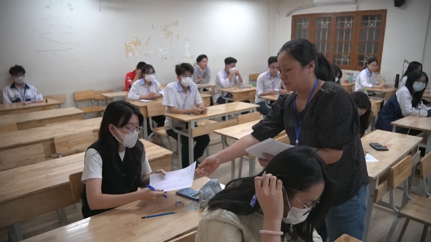 Các quy chế thi được thực hiện nghiêm tại các điểm trường dù đây chỉ là kỳ thi thử