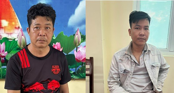 Hai đối tượng chủ mưu vụ bắt cóc Nguyễn Hữu Nghĩa và Nguyễn Thanh Nguyên. Ảnh: Công an Hậu Giang
