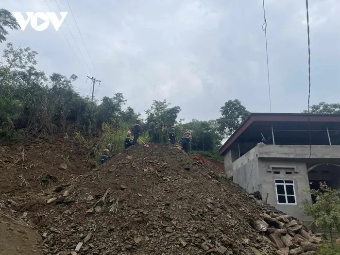 Hiện trường vụ sạt lở đất