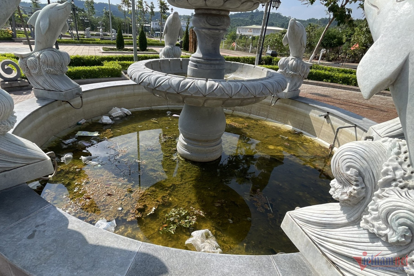 Khu vực đài phun nước. Ảnh: Hải Dương. Khu vực đài phun nước. Ảnh: Hải Dương.