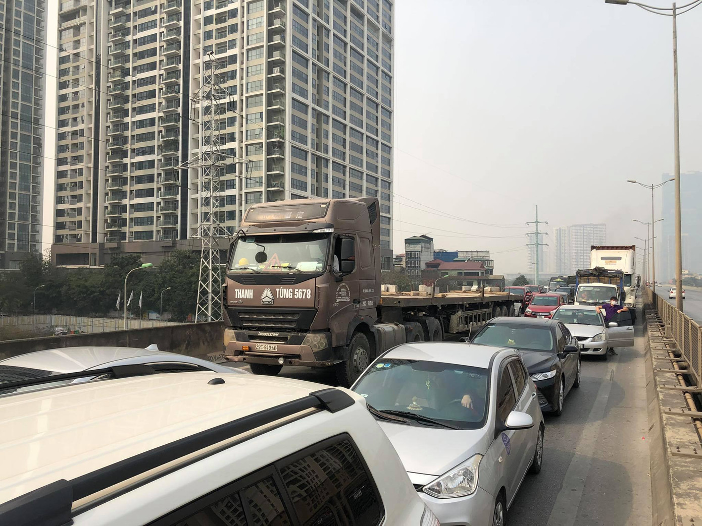 Đường vành đai 3 trên cao ùn tắc kinh hoàng cả hai chiều, kéo dài 7km ảnh 2