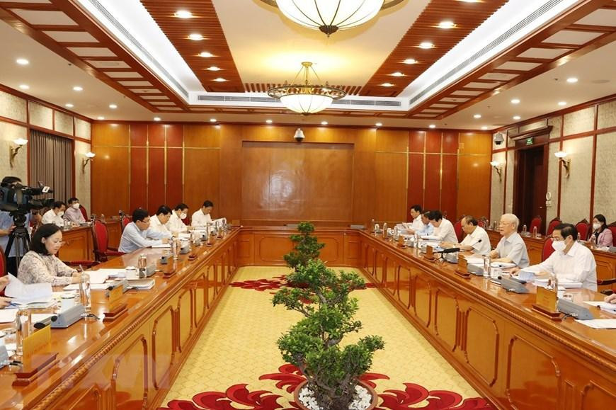 Sáng 10/9, Tổng Bí thư Nguyễn Phú Trọng chủ trì họp Bộ Chính trị để cho ý kiến về Đề án sửa đổi, bổ sung chức năng, nhiệm vụ, quyền hạn của Ban Chỉ đạo Trung ương về phòng, chống tham nhũng.