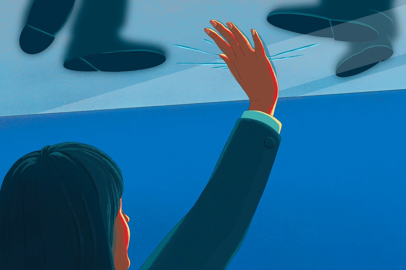 Phụ nữ vẫn gặp nhiều rào cản trong sự nghiệp, nhất là sự nghiệp chính trị. Minh họa: The Washington Post.