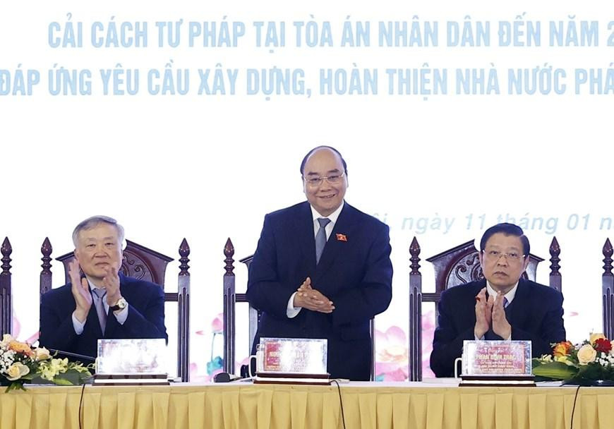 Chủ tịch nước Nguyễn Xuân Phúc dự và chỉ đạo hội thảo. Ảnh: Thống Nhất/TTXVN Chủ tịch nước Nguyễn Xuân Phúc dự và chỉ đạo hội thảo. Ảnh: Thống Nhất/TTXVN