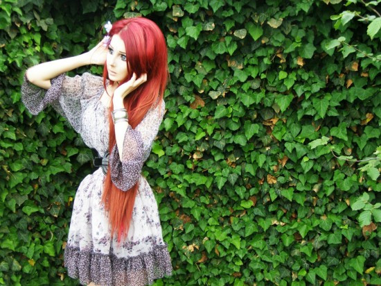 Anastasiya Shpagina có màu tóc rực rỡ như trong phim hoạt hình