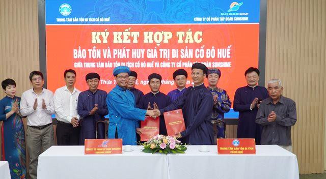 Tập đoàn Sunshine và Trung tâm Bảo tồn Di tích Cố đô Huế ký kết Hợp tác bảo tồn và phát huy giá trị di sản Cố đô Huế.